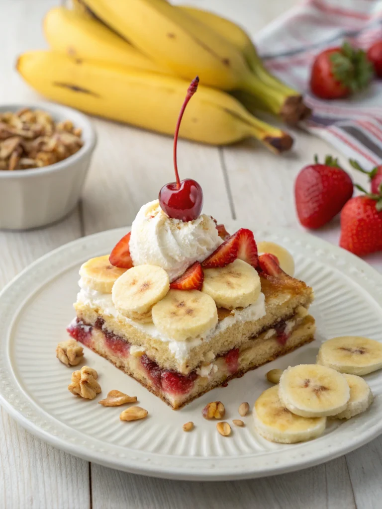 7 Secrets to the Perfect Banana Split Cake Recipe – Indulge Today!