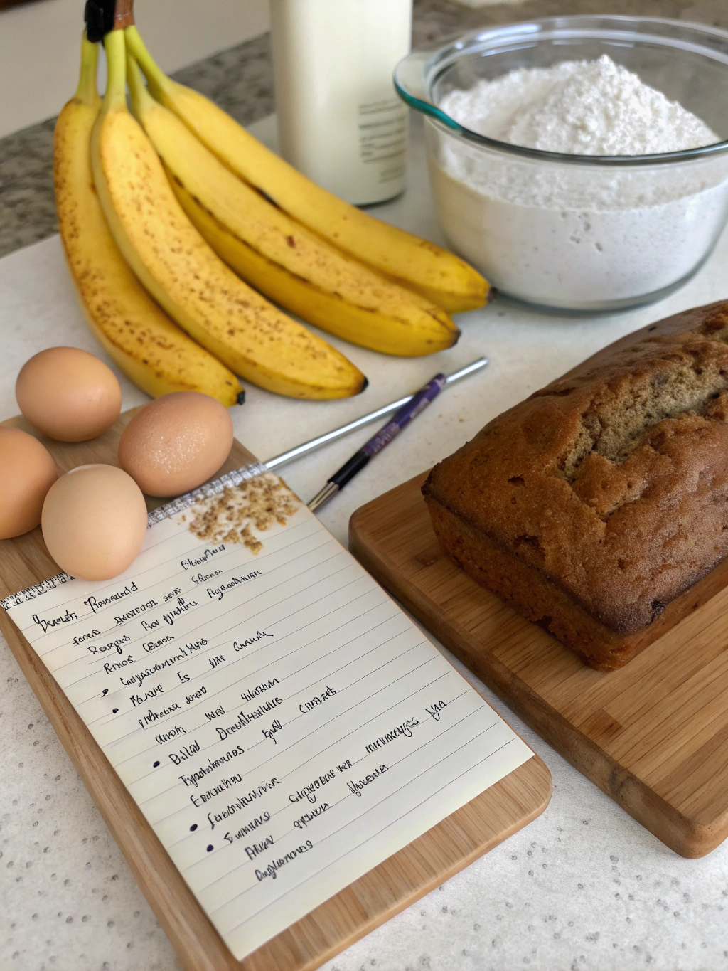 banana bread recipe with 2 bananas ingredients